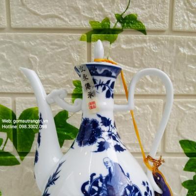 Bộ bình rót rượu kèm khay sứ gồm 12 món